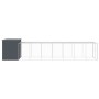 Caseta perros con corral acero galvanizado gris 214x865x181 cm de , Casetas para perros - Ref: Foro24-3189134, Precio: 859,74...