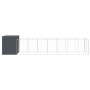 Caseta perros con corral acero galvanizado gris 214x865x181 cm de , Casetas para perros - Ref: Foro24-3189122, Precio: 816,40...