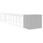 Caseta perro corral acero galvanizado gris claro 214x1069x181cm de , Casetas para perros - Ref: Foro24-3189129, Precio: 881,9...