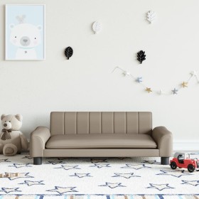 Sofá para niños de cuero sintético capuchino 90x53x30 cm de , Mobiliario para bebés y niños pequeños - Ref: Foro24-3196267, P...