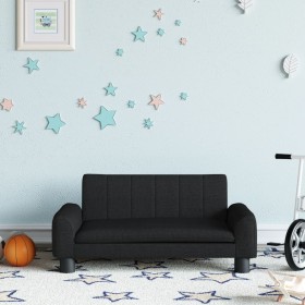 Sofá para niños de tela negro 70x45x30 cm de , Mobiliario para bebés y niños pequeños - Ref: Foro24-3196273, Precio: 78,84 €,...