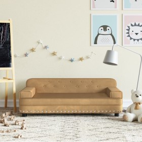 Sofá para niños de terciopelo marrón 90x53x30 cm de , Mobiliario para bebés y niños pequeños - Ref: Foro24-3196284, Precio: 9...