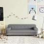 Sofá para niños de cuero sintético gris 90x53x30 cm de , Mobiliario para bebés y niños pequeños - Ref: Foro24-3196290, Precio...
