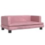 Sofá para niños de terciopelo rosa 80x45x30 cm de , Mobiliario para bebés y niños pequeños - Ref: Foro24-3196308, Precio: 69,...