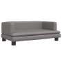 Sofá para niños de cuero sintético gris 80x45x30 cm de , Mobiliario para bebés y niños pequeños - Ref: Foro24-3196315, Precio...