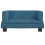 Sofá para niños de terciopelo azul 60x40x30 cm de , Mobiliario para bebés y niños pequeños - Ref: Foro24-3196317, Precio: 59,...