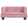 Sofá para niños de terciopelo rosa 60x40x30 cm de , Mobiliario para bebés y niños pequeños - Ref: Foro24-3196320, Precio: 58,...