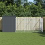 Caseta perros con corral acero galvanizado gris 214x457x181 cm de , Casetas para perros - Ref: Foro24-3189120, Precio: 538,16...