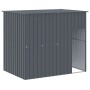 Caseta perros con corral acero galvanizado gris 214x457x181 cm de , Casetas para perros - Ref: Foro24-3189120, Precio: 538,16...