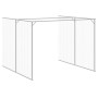 Caseta perros con corral acero galvanizado gris 214x457x181 cm de , Casetas para perros - Ref: Foro24-3189120, Precio: 538,16...