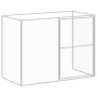 Caseta perros con corral acero galvanizado gris 214x457x181 cm de , Casetas para perros - Ref: Foro24-3189120, Precio: 538,16...