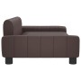 Sofá para niños de cuero sintético marrón 90x53x30 cm de , Mobiliario para bebés y niños pequeños - Ref: Foro24-3196265, Prec...
