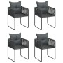 Set de comedor de jardín de 5 piezas PVC ratán negro de , Conjuntos de jardín - Ref: Foro24-3060102, Precio: 479,06 €, Descue...