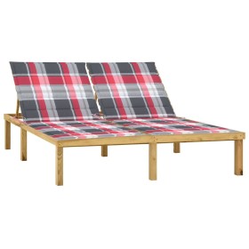 Tumbona doble y cojines madera de pino impregnada de , Tumbonas - Ref: Foro24-3065892, Precio: 224,84 €, Descuento: %