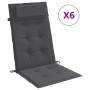 Cojines de silla respaldo alto 6 uds tela Oxford gris antracita de , Cojines para sillas y sofás - Ref: Foro24-361876, Precio...