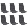 Cojines de silla respaldo alto 6 uds tela Oxford gris antracita de , Cojines para sillas y sofás - Ref: Foro24-361876, Precio...