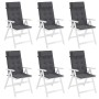 Cojines de silla respaldo alto 6 uds tela Oxford gris antracita de , Cojines para sillas y sofás - Ref: Foro24-361876, Precio...