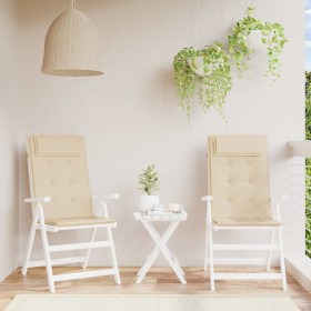 Cojines de silla con respaldo alto 2 uds tela Oxford beige de , Cojines para sillas y sofás - Ref: Foro24-361883, Precio: 48,...