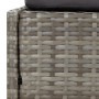 Tumbona con toldo plegable ratán sintético gris 200x114x128 cm de , Camas para exteriores - Ref: Foro24-362274, Precio: 332,4...