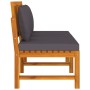 Sofá cama con cojín madera maciza acacia gris 200x60x75 cm de , Camas para exteriores - Ref: Foro24-312145, Precio: 365,08 €,...