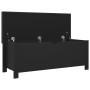 Caja de almacenaje y cojín madera ingeniería negro 105x40x45 cm de , Baúles de almacenamiento - Ref: Foro24-326769, Precio: 1...