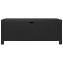 Caja de almacenaje y cojín madera ingeniería negro 105x40x45 cm de , Baúles de almacenamiento - Ref: Foro24-326769, Precio: 1...