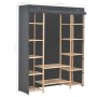 Armario de tela gris 135x40x170 cm de , Armarios roperos - Ref: Foro24-248197, Precio: 164,11 €, Descuento: %
