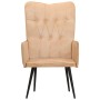 Sillón orejero de lona color crema de , Sillones - Ref: Foro24-339651, Precio: 85,72 €, Descuento: %