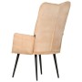 Sillón orejero de lona color crema de , Sillones - Ref: Foro24-339651, Precio: 85,72 €, Descuento: %