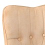 Sillón orejero de lona color crema de , Sillones - Ref: Foro24-339651, Precio: 85,72 €, Descuento: %