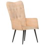 Sillón orejero de lona color crema de , Sillones - Ref: Foro24-339651, Precio: 85,72 €, Descuento: %