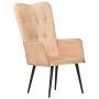 Sillón orejero de lona color crema de , Sillones - Ref: Foro24-339651, Precio: 85,72 €, Descuento: %