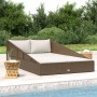 Tumbona cama de jardín ratán sintético marrón 110x200 cm de , Camas para exteriores - Ref: Foro24-42666, Precio: 302,09 €, De...