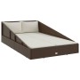 Tumbona cama de jardín ratán sintético marrón 110x200 cm de , Camas para exteriores - Ref: Foro24-42666, Precio: 302,09 €, De...