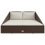Tumbona cama de jardín ratán sintético marrón 110x200 cm de , Camas para exteriores - Ref: Foro24-42666, Precio: 302,09 €, De...
