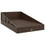 Tumbona cama de jardín ratán sintético marrón 110x200 cm de , Camas para exteriores - Ref: Foro24-42666, Precio: 302,09 €, De...
