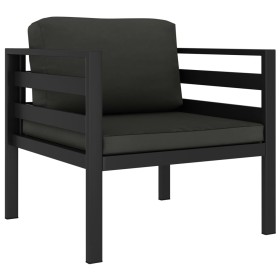 Sofá individual con cojines aluminio antracita de , Sofás modulares de exterior - Ref: Foro24-49241, Precio: 222,58 €, Descue...