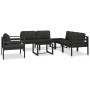 Sofá individual con cojines aluminio antracita de , Sofás modulares de exterior - Ref: Foro24-49241, Precio: 222,58 €, Descue...