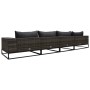 Set de sofás de jardín con cojines 4 pzas ratán sintético gris de , Sofás de exterior - Ref: Foro24-49530, Precio: 648,34 €, ...