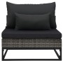 Set de sofás de jardín con cojines 4 pzas ratán sintético gris de , Sofás de exterior - Ref: Foro24-49530, Precio: 648,34 €, ...