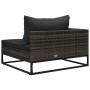 Set de sofás de jardín con cojines 4 pzas ratán sintético gris de , Sofás de exterior - Ref: Foro24-49530, Precio: 648,34 €, ...