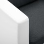 Sofá de 3 plazas de cuero sintético blanco y gris oscuro de , Sofás - Ref: Foro24-247175, Precio: 377,50 €, Descuento: %