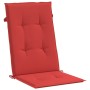 Cojín silla de jardín respaldo alto 2 uds tela rojo 120x50x3 cm de , Cojines para sillas y sofás - Ref: Foro24-43187, Precio:...