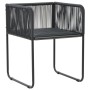 Sillas de jardín con cojines 2 unidades ratán sintético negro de , Sillas de jardín - Ref: Foro24-44438, Precio: 139,77 €, De...