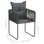 Sillas de jardín con cojines 2 unidades ratán sintético negro de , Sillas de jardín - Ref: Foro24-44438, Precio: 139,77 €, De...