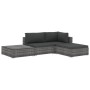 Set de muebles de jardín 4 pzas y cojines ratán sintético gris de , Conjuntos de jardín - Ref: Foro24-46779, Precio: 368,01 €...