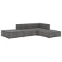 Set de muebles de jardín 4 pzas y cojines ratán sintético gris de , Conjuntos de jardín - Ref: Foro24-46779, Precio: 368,01 €...
