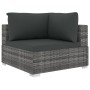 Set de muebles de jardín 4 pzas y cojines ratán sintético gris de , Conjuntos de jardín - Ref: Foro24-46779, Precio: 368,01 €...