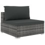 Set de muebles de jardín 4 pzas y cojines ratán sintético gris de , Conjuntos de jardín - Ref: Foro24-46779, Precio: 368,01 €...