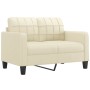 Sofá de 2 plazas con cojines cuero sintético color crema 120 cm de , Sofás - Ref: Foro24-3200799, Precio: 231,68 €, Descuento: %